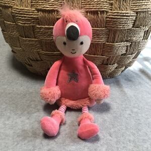 Jellycat Flamingo Flapper Baby Face Soother Comforter Soft Toy Pink Plush 12"